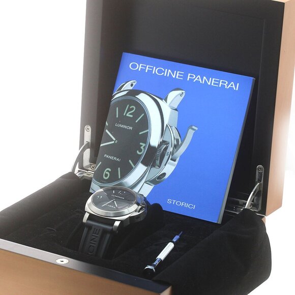 PANERAI Luminor base PAM00176 black Dial Hand Winding Men's Watch_881979 - Picture 1 of 7